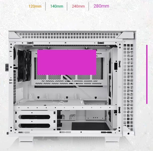 Thermaltake Divider 200 TG Snow Edition, weiß, Glasfenster