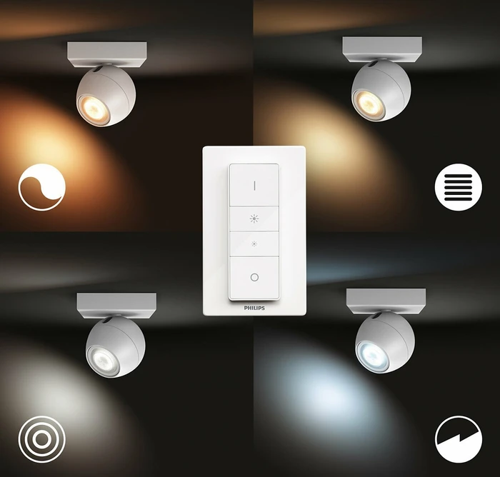 Philips Hue White Ambiance Buckram 1-flammig weiß