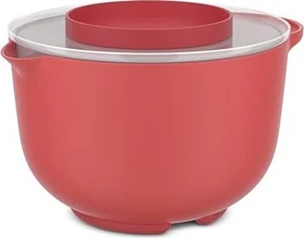 Mepal Rührschüssel Chef It mit Spritzdeckel 3l coral