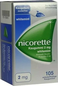 Johnson & Johnson Nicorette Whitemint 2mg Kaugummis, 105 Stück