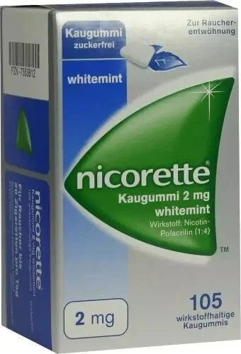 Johnson & Johnson Nicorette Whitemint 2mg Kaugummis, 105 Stück
