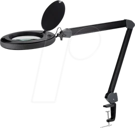 Lumeno LED Lupenleuchte 8515, 5 Dioptrien, 2,25x, mit Tischklemme schwarz