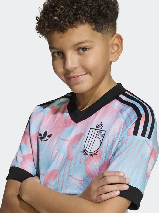 adidas FIFA WM 2026 Belgien Auswärtstrikot kurzarm frozen blue (Junior)
