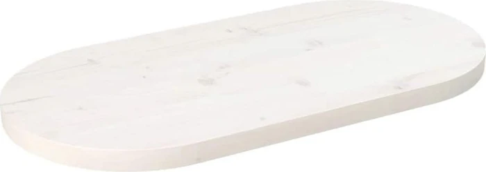 vidaXL ovale Tischplatte 70x35cm weiß