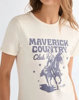 Wrangler Ringer T-Shirt kurzarm worn white (Damen)