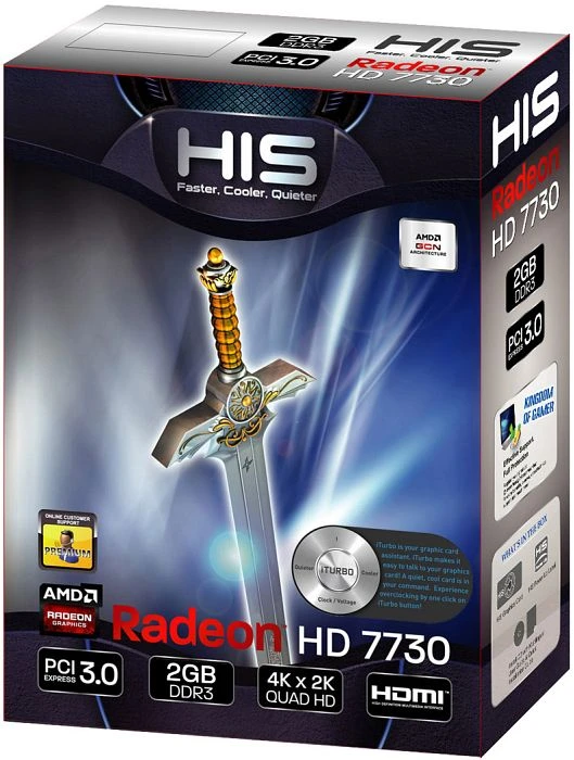 HIS Radeon HD 7730 iCooler, 2GB DDR3, VGA, DVI, HDMI