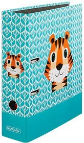 Herlitz maX.file Ordner 2-Ring, 80mm, A4, Cute Animals Tiger