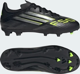 adidas F50 League FG/MG core black/iron metallic/lucid lemon (Junior)