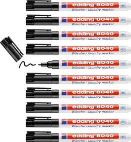 edding 8040 Wäschemarker schwarz, 10er-Pack