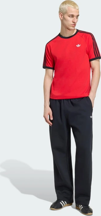 adidas 3-Streifen T-Shirt kurzarm vivid red/black (Herren)