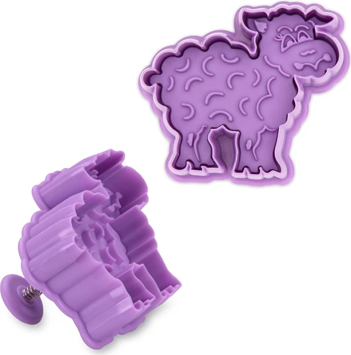 Städter Präge-Ausstecher mit Auswerfer Schaf 6.5cm violett