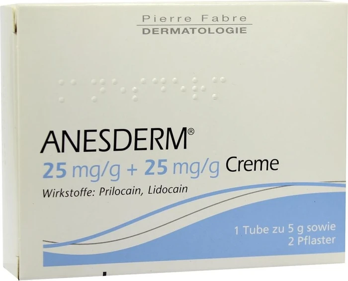 Anesderm 25mg/g + 25mg/g Creme + Pflaster, 30g
