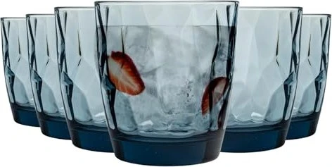 Bormioli Rocco Diamond Acqua Glas ocean blue, 6 Stück