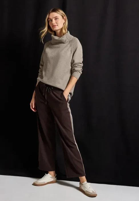 Street One Stehkragen Pullover mocha dream mel. (Damen)
