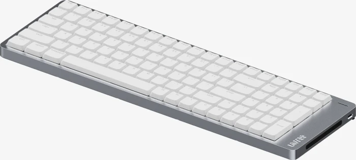 Lofree Flow 2 100, Silver, LEDs weiß, Kailh LOW PROFILE Void, USB/Bluetooth, US