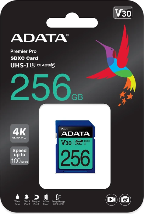 ADATA Premier Pro R100/W80 256GB, UHS-I U3, Class 10
