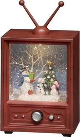 Konstsmide Motiv Fernseher Schneemänner LED 1x warmweiß