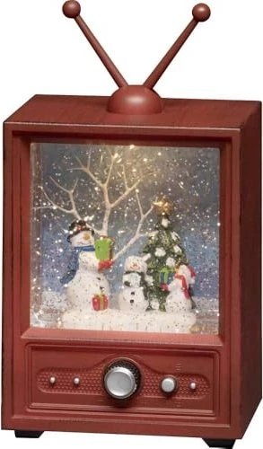 Konstsmide Motiv Fernseher Schneemänner LED 1x warmweiß