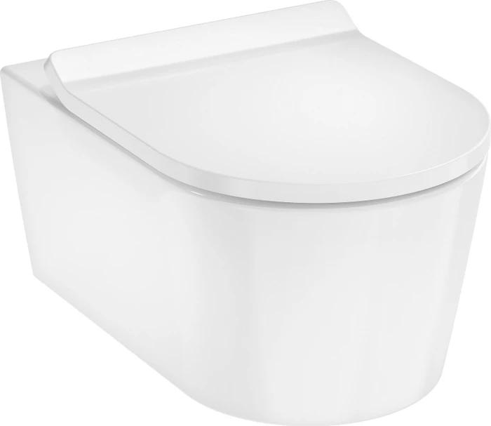 Hansgrohe EluPura S Wand WC Set 540 AquaHelix Flush, HygieneEffect mit WC-Sitz mit SoftClose und QuickRelease, Slim
