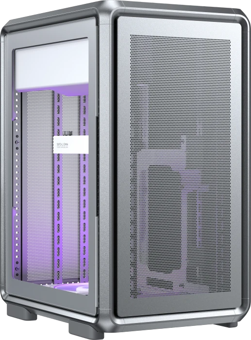 Cooler Master MasterFrame 400 Mesh, silber, Glasfenster
