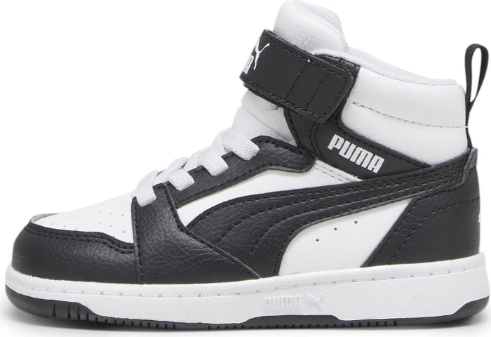 Puma Rebound V6 Mid puma white/puma black/shadow gray (Junior)