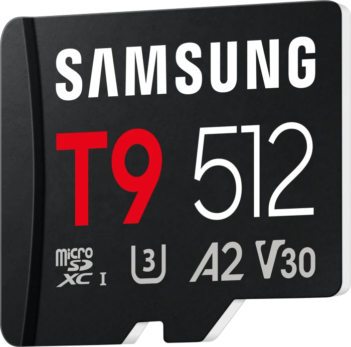 Samsung T9 R200/W130 512GB mit Cardreader, UHS-I U3, A2, Class 10