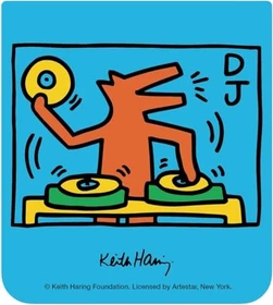 Samsung Slash B Slash KEITH HARRING LOVE Contents CARD für das Flip Suit Case blau