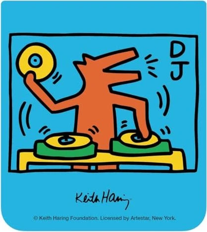 Samsung Slash B Slash KEITH HARRING LOVE Contents CARD für das Flip Suit Case blau