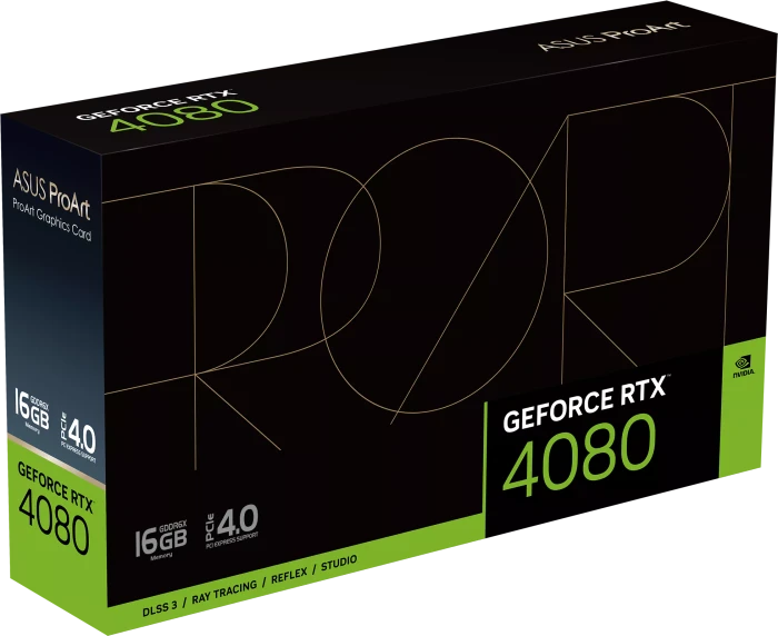 ASUS ProArt GeForce RTX 4080, PROART-RTX4080-16G, 16GB GDDR6X, HDMI, 3x DP