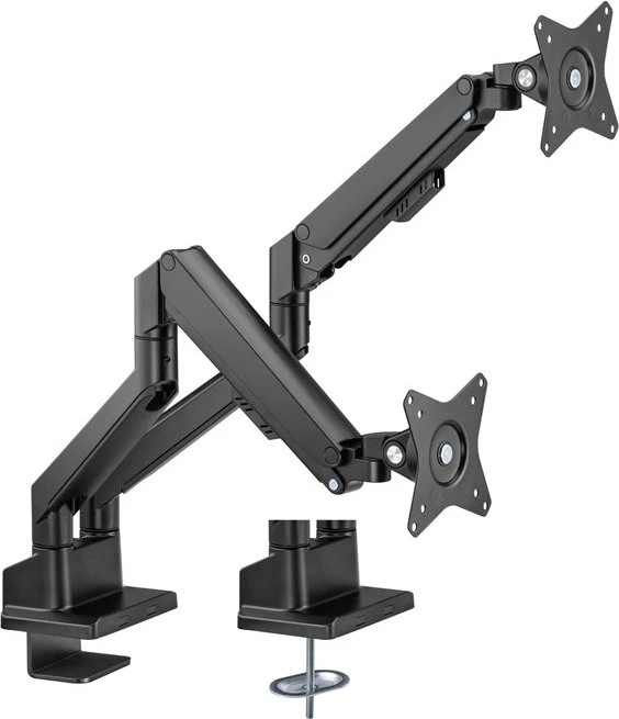 Wentronic Goobay Doppel-Monitorhalterung mit Gasdruckfeder