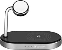 Verbatim 3-in-1 Charging Stand WCS-02 schwarz/silber