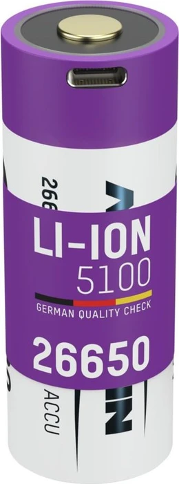 Ansmann Li-Ion 26650 5000mAh mit USB-C