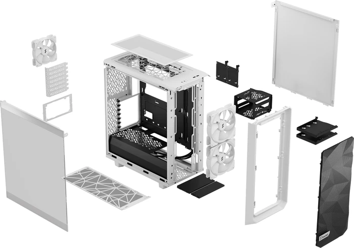 Fractal Design Meshify 2 Compact Lite White TG Clear Tint, Glasfenster