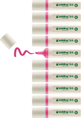 edding EcoLine 24 Highlighter neon pink, 10er-Pack