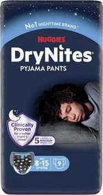 Huggies DryNite Boys Einwegwindel, 8-15J, 24-57kg, 9 Stück