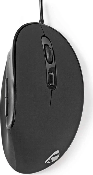 Nedis Wired Ergonomic Mouse, schwarz, USB