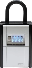 ABUS KeyGarage 797 LED mit Bügel Schlüsselkasten, schwarz/silber, mechanische Zahlenkombination