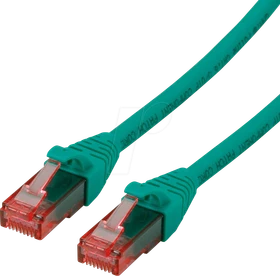 Roline / Secomp GHMT Patchkabel, Cat6, U/UTP, RJ-45/RJ-45, 5m, grün