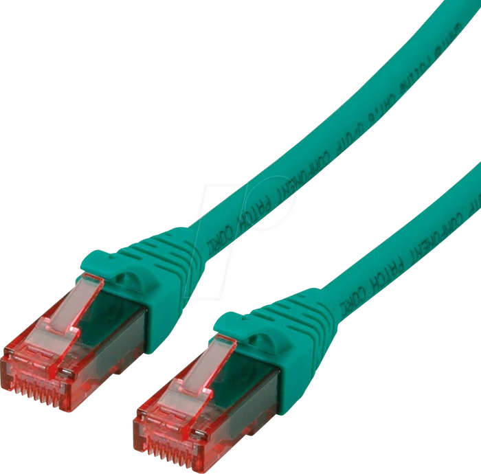 Roline / Secomp GHMT Patchkabel, Cat6, U/UTP, RJ-45/RJ-45, 3m, grün