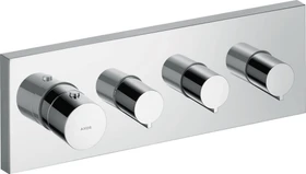 Hansgrohe Axor ShowerSolutions Thermostatmodul 360/120 Kontrollfeld für 3 Verbraucher eckig brushed black chrome
