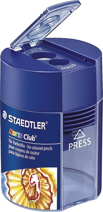 Staedtler Noris 512F Dosenanspitzer 2-fach rund blau, 10er-Pack