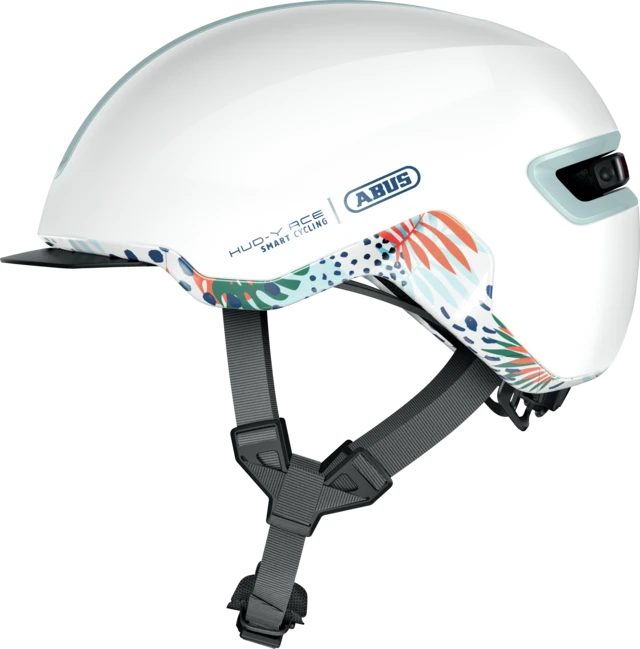 ABUS HUD-Y Helm flower white shiny