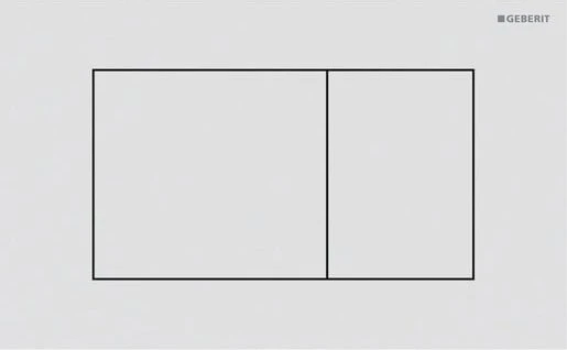 Geberit Sigma40 Betätigungsplatte eckig, 2-Mengen-Spülung, weiß matt, easy-to-clean-beschichtet