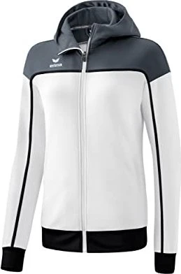 Erima Change mit Kapuze Trainingsjacke white/slate grey/black (Damen)
