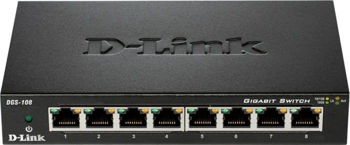 D-Link DGS-100 Desktop Gigabit Switch, 8x RJ-45