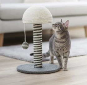 Kerbl Kratzsäule Funghi, schwarz/beige