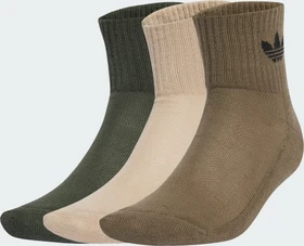 adidas Mid-Cut Crew Socken medium dark khaki/wonder beige/legend earth, 3 Paare