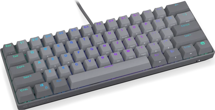 Endorfy Thock V2 Compact, PBT, grau, LEDs RGB, hot-swap, Endorfy RED, USB, US