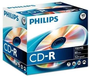 Philips CD-R 80min/700MB, 10er Jewelcase