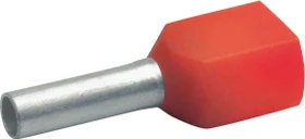 Klauke Isolierte Zwillingsaderendhülsen 2x 1mm² rot, 100 Stück